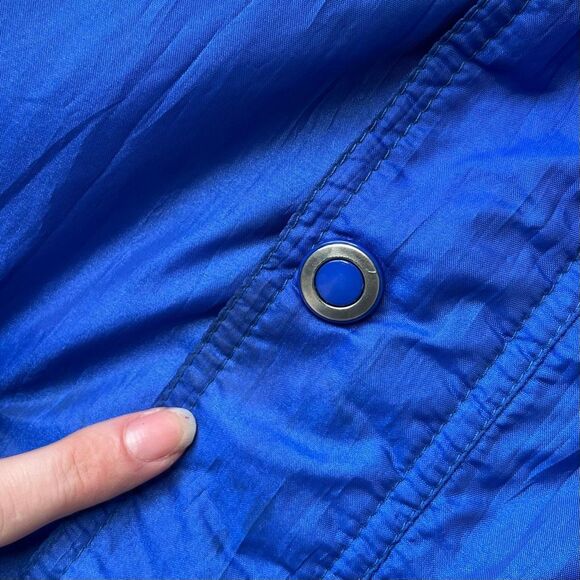 VTG Slalom Colorblock Ski Jacket USA Blue Purple Pink Nylon Zip L Unisex - Picture 7 of 10